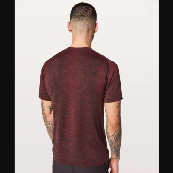 Lululemon Athletica Metal Vent Tech Short Sleeve Caliente Red Black $68.00 - Picture 5 of 12